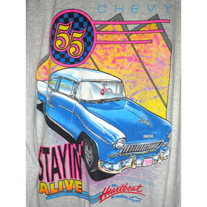 Vintage 90s Chevy Chevrolet T Shirt XL Single Stitch Classic Car 55 Bel Air Tee